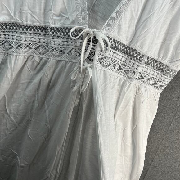 Belle Beach by Kim Gravel Petite Slub Knit Cover Up White, Petite M/L - Picture 10 of 14